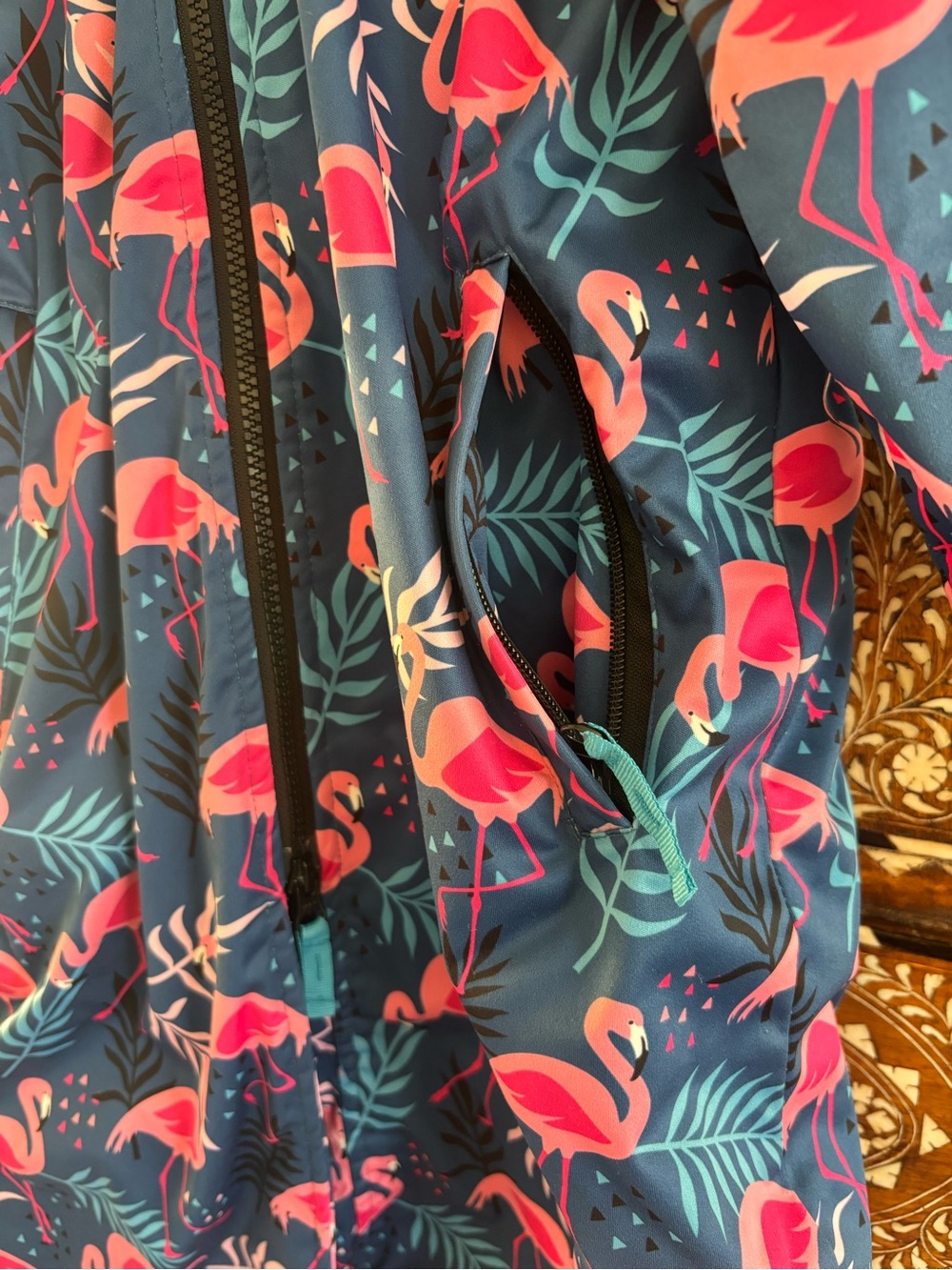 Aquadash Swim Parka in Flamingo and Blue - Picture 6 of 8